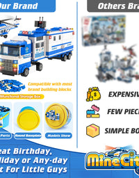 Exercise N Play Police Truck Toddler Blocks Toy Playset - 1039 Pcs