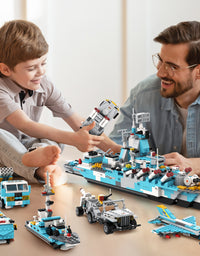 Exercise N Play Navy Cruiser Warship Brick Minis Set - 1293 Pcs