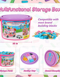 Exercise N Play Street Pizza Shop & Ice Cream Truck Miniature Blocks - 997 Pcs