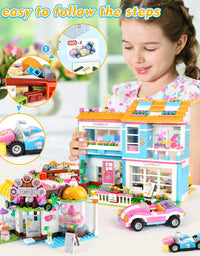Exercise N Play City House & Coffee Shop Brick Minis Set - 1422 Pcs
