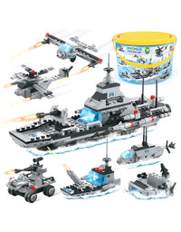 Exercise N Play Navy Military Battleship Brick Building Sets - 796 Pcs