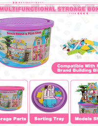 Exercise N Play Pizza Shop Mini Blocks Toy Construction Set - 777 Pcs