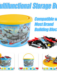 Exercise N Play Navy Military Small Aircraft Carrier Toddler Blocks Sets - 1161 Pcs