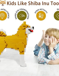 Exercise N Play Shiba Inu Pixel Building Block Set - 1512Pcs