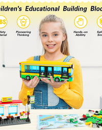 Exercise N Play City Bus Station Building Block Set - 386 Pcs
