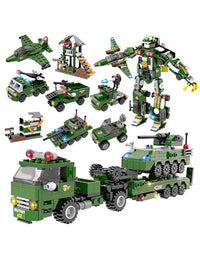Exercise N Play Military Army Mecha Building Block Sets - 1164 Pcs