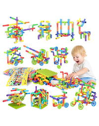 Exercise N Play STEM Educational Vehicles Toddler Toys Set - 175 Pcs