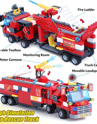 Exercise N Play City Light Fire Truck Small Building Blocks Sets - 1432 Pcs