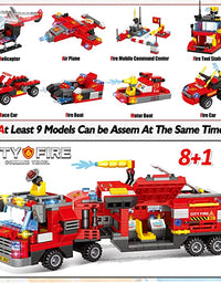 Exercise N Play City Light Fire Truck Small Building Blocks Sets - 1432 Pcs