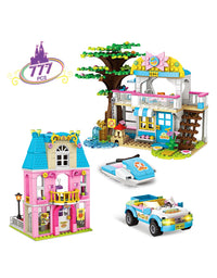 Exercise N Play Pizza Shop Mini Blocks Toy Construction Set - 777 Pcs