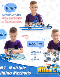 Exercise N Play Ocean Military Battleship Building Block Set - 1169 Pcs