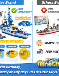 Exercise N Play Ocean Military Battleship Building Block Set - 1169 Pcs