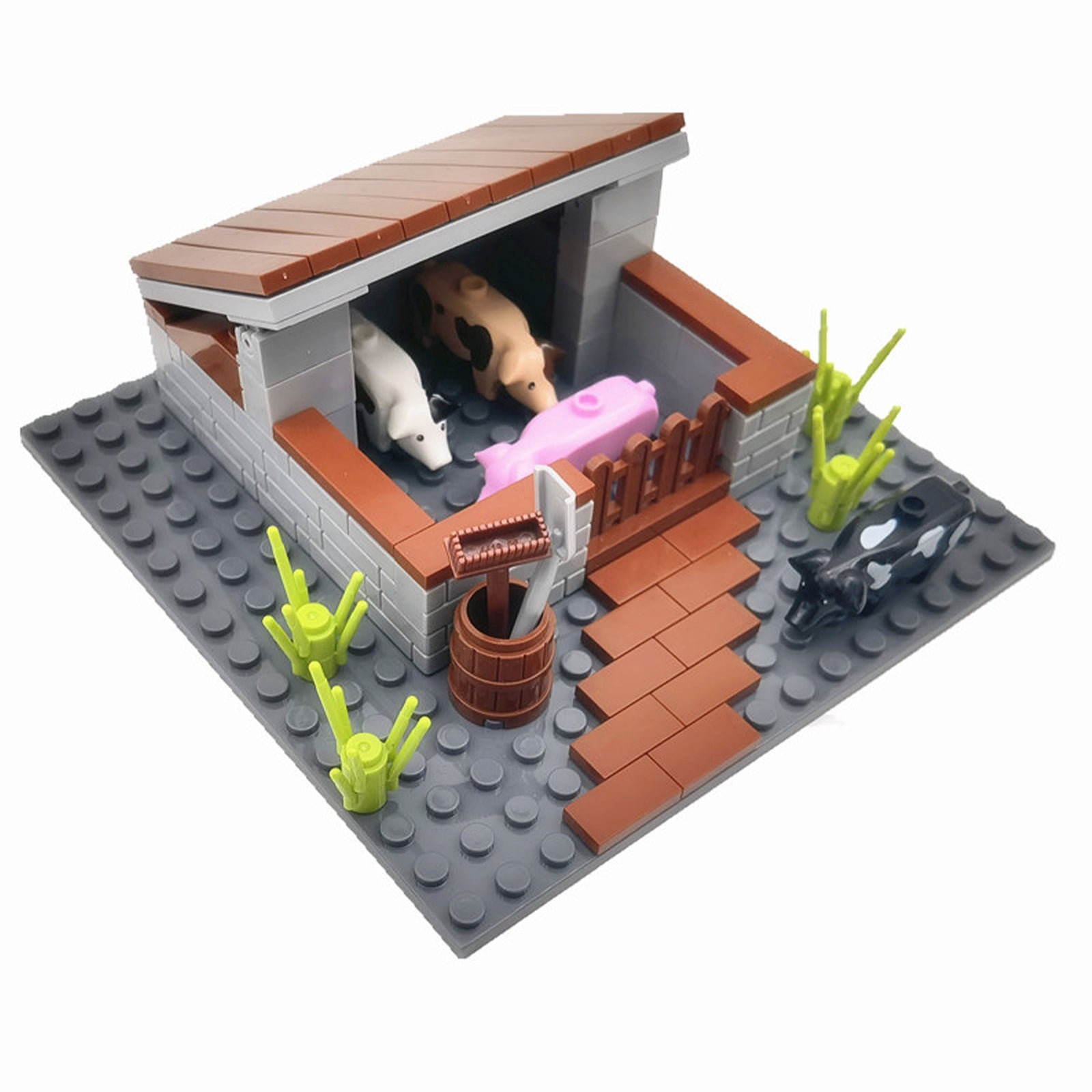 Farmyard Animal Toys Brick Building Set