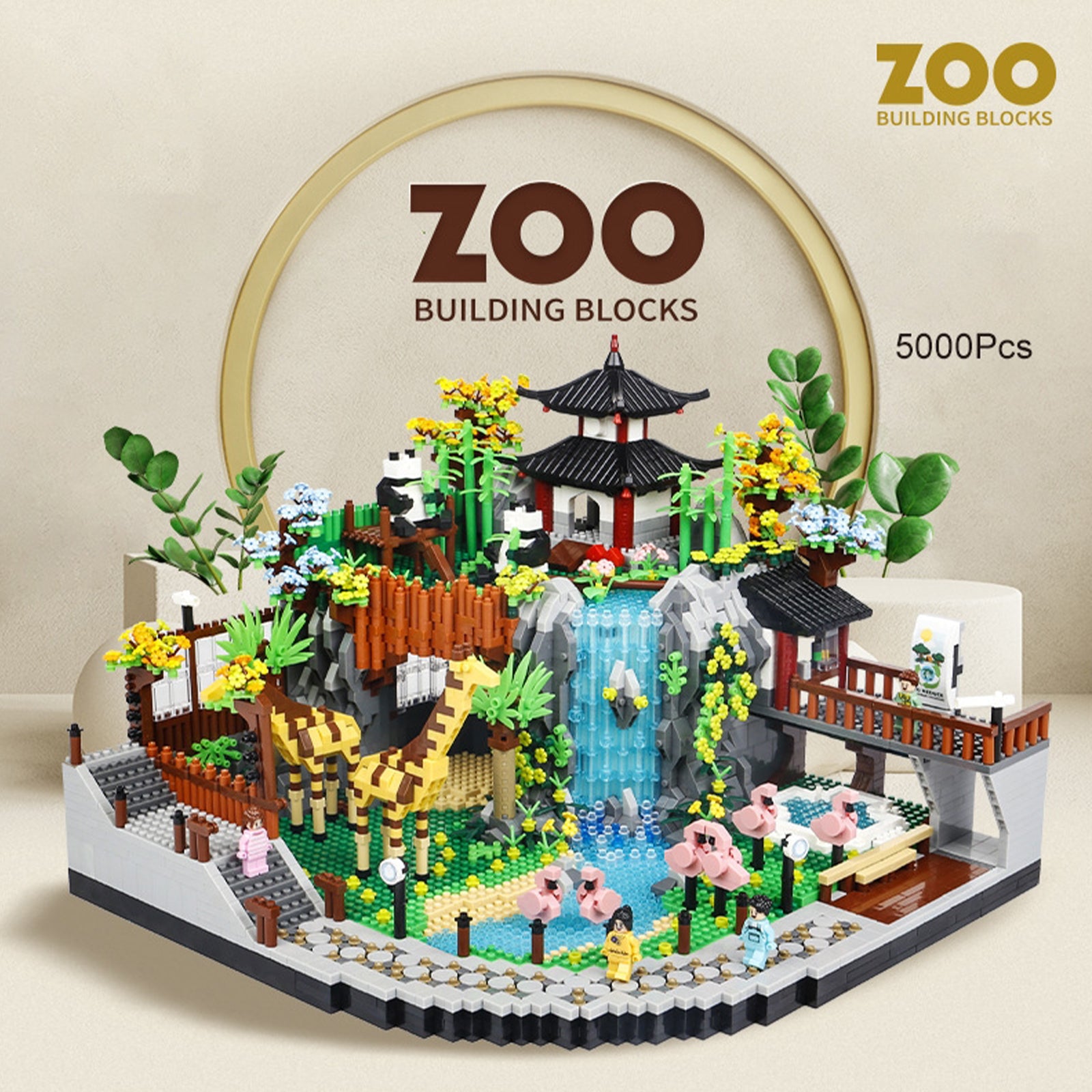 Zoo Mini Building Blocks Animals Toys