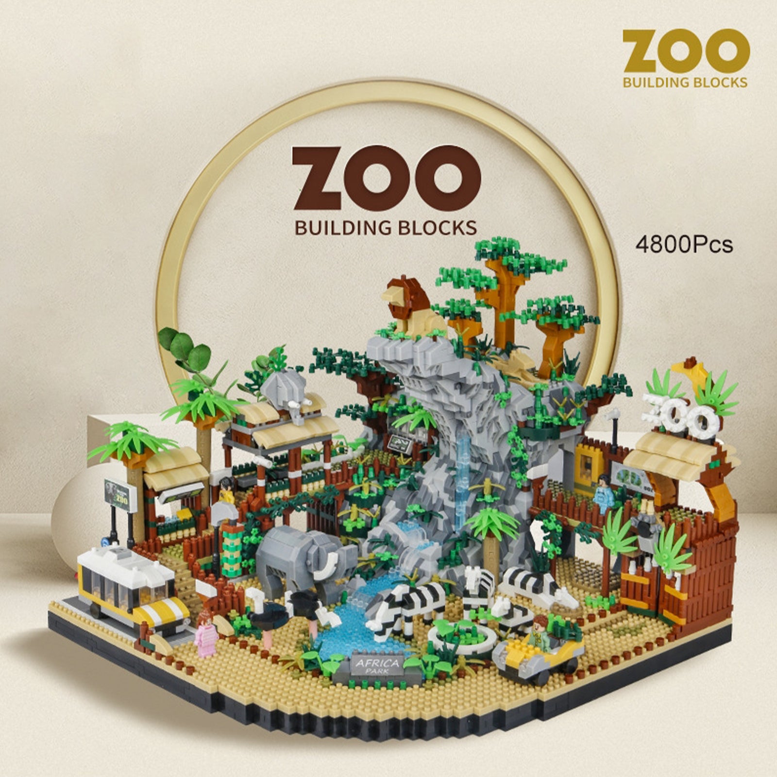Zoo Mini Building Blocks Animals Toys