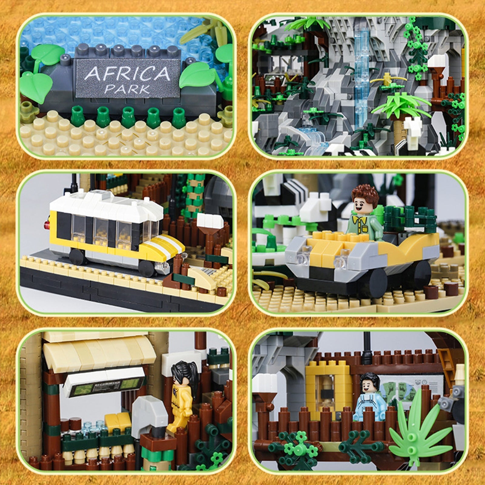 Zoo Mini Building Blocks Animals Toys