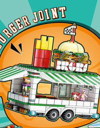 City Burger Truck Toy Bricks Set - 367 Pcs