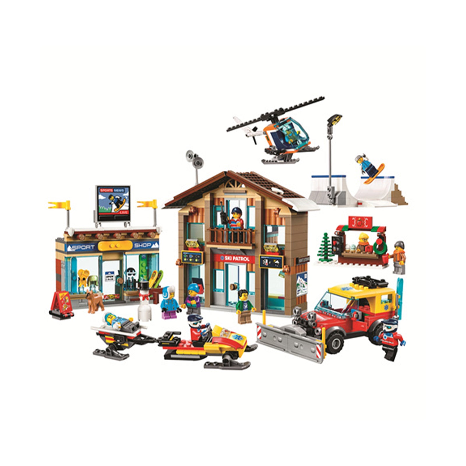 City Ski Resort Brick Toy Set