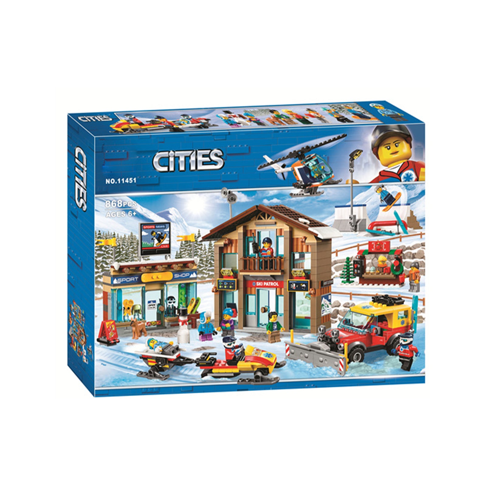 City Ski Resort Brick Toy Set