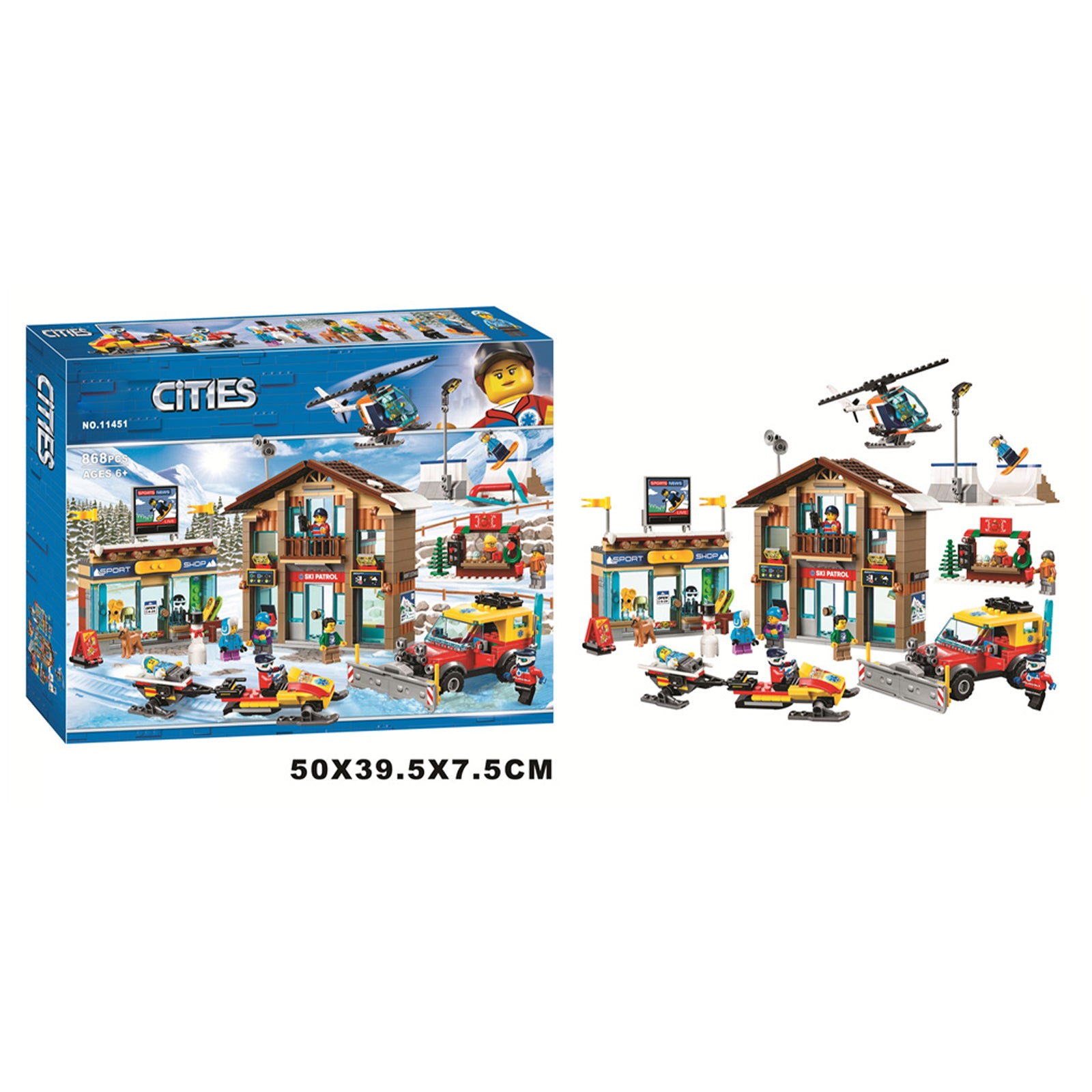 City Ski Resort Brick Toy Set