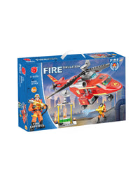 Fire Rescue Helicopter Toddler Toys Set -431Pcs