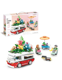 City Volkswagen Bus Mini Blocks Toy Set -520Pcs