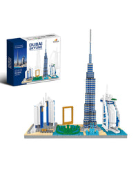 City Skyline Architecture Builder Bricks Toy Set