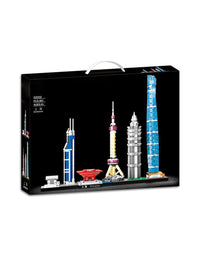 City Skyline Architecture Builder Bricks Toy Set