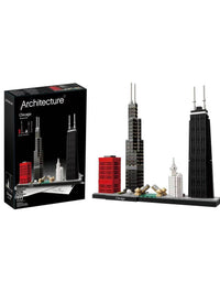 City Skyline Architecture Builder Bricks Toy Set