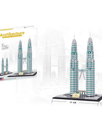 Kuala Lumpur Twin Towers Building Bricks Toys -1790Pcs