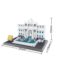Rome Trevi Fountain Construction Set Toy - 667Pcs