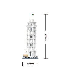 Italy Leaning Tower of Pisa vintage Blocks Toys - 1334Pcs