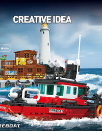 Fire Rescue Boat Building Toys for Toddlers -315Pcs
