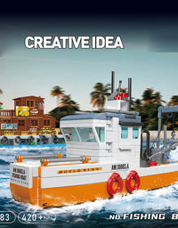Sea Fishing Boat Brick Toys Set - 420Pcs