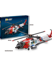 City Rescue Helicopter Block Toy Set