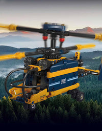 City Rescue Helicopter Block Toy Set