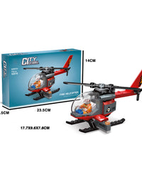 City Police Helicopter Brick Toy - 78Pcs