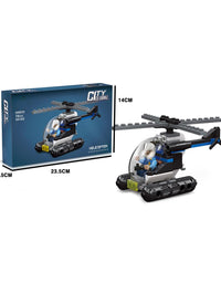 City Police Helicopter Brick Toy - 78Pcs