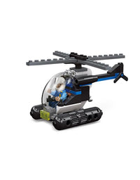 City Police Helicopter Brick Toy - 78Pcs