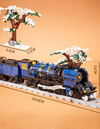 Steam Locomotive Mini Block Toy Set - 1052Pcs
