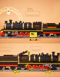 Steam Train Toy Block Set With Rail - 1021Pcs