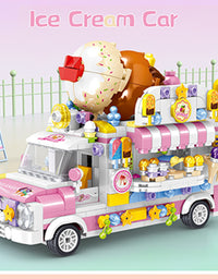 City Ice Cream Truck Toys Brick Kit - 593Pcs
