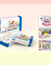 City Ice Cream Truck Toys Brick Kit - 593Pcs
