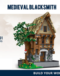 Medieval Blacksmith Shop Brick Builder Toys - 1991Pcs