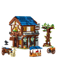 Medieval Town Market Kids Construction Toys - 1724Pcs