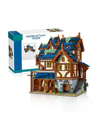 Medieval Town Stables Toy Bricks Set - 2645Pcs