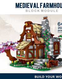 Medieval Farm Building Block House Kit - 2024Pcs