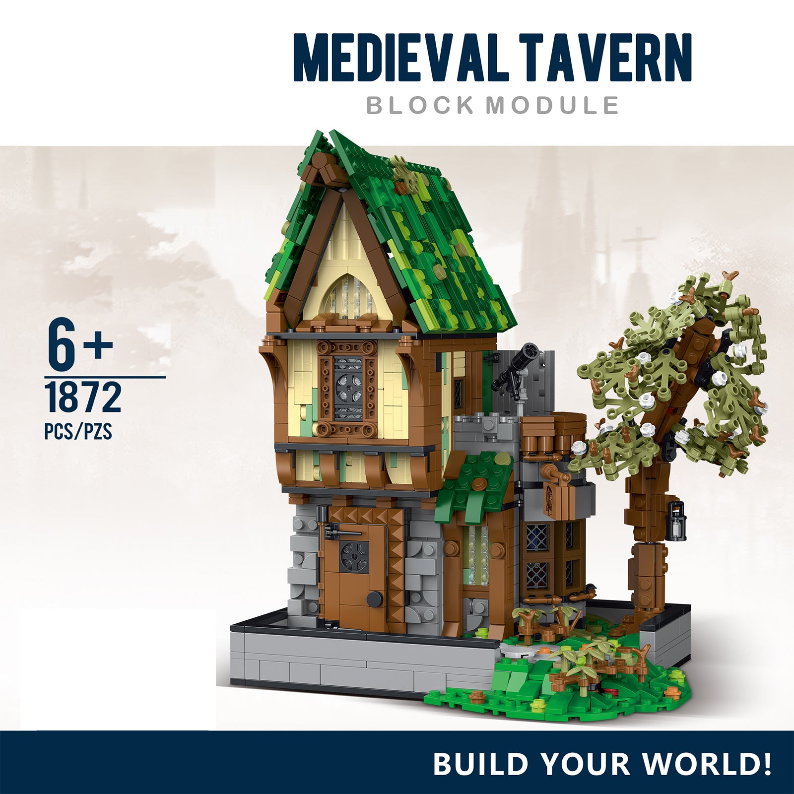 Medieval Town Pub Constructor Set Toy