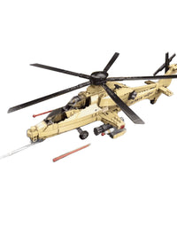 Military WZ-10 Helicopter Blocks Bricks Toys