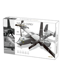 Bell Boeing V-22 Osprey Aircraft Brick Toy Set - 625Pcs